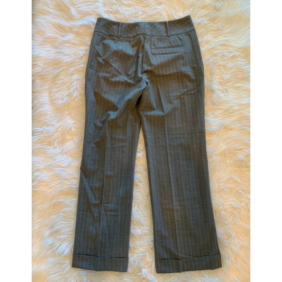 ELLEN TRACY Gray Pink Pinstripe Cuffed Dress Pants - Picture 3 of 4